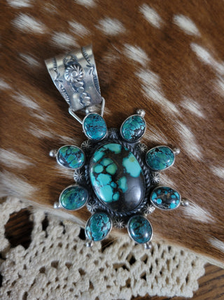 The Juniper Ridge Cluster Pendant - Sky Horse Turquoise
