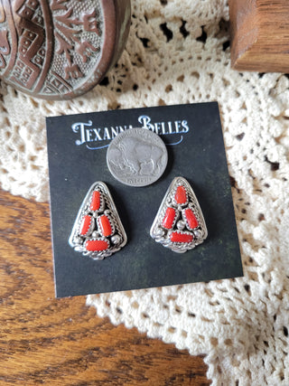 The Cynthia Studs - Coral