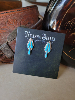 Lexi Inlay Turquoise Studs