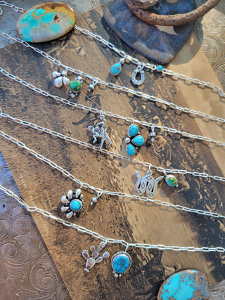 Kingman Cactus Anklet + Horseshoe