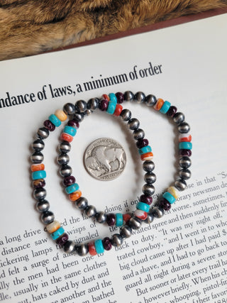 The Shirley Pearl Bracelet - Spiny x Turquoise 6mm