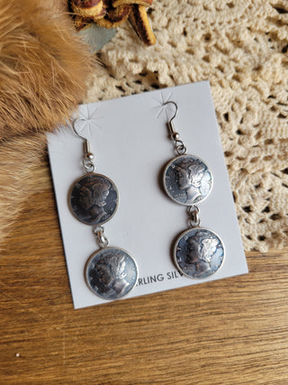 Double Dime Earrings