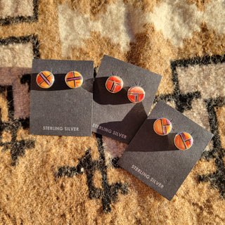 The Eden Spiny Inlay Studs - 11.5mm